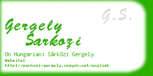 gergely sarkozi business card